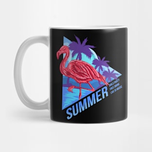 Flamingo summer element artwork vector Mug